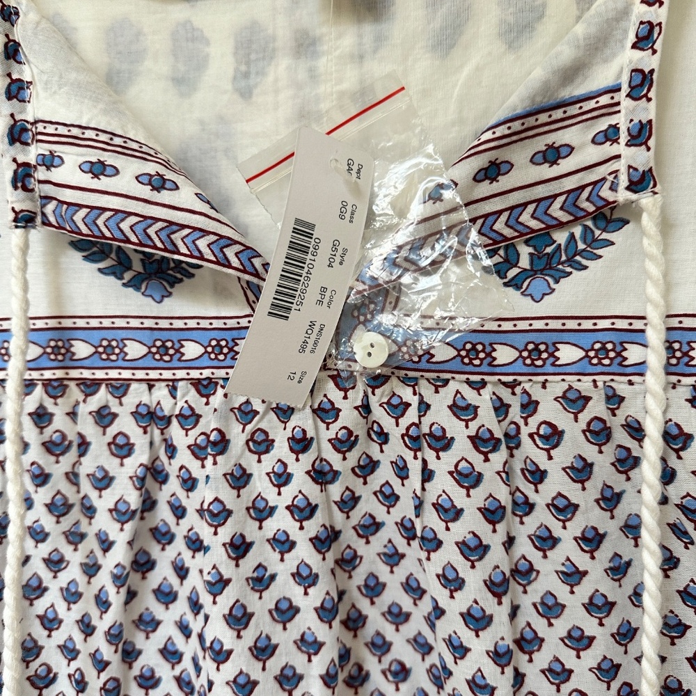 J. Crew Point Sur Boho 100% Cotton Top Long Sleeve Size 12 - Picture 11 of 14